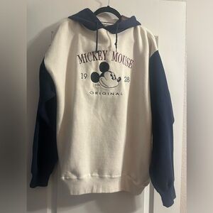 Vintage Mickey hoodie with plaid